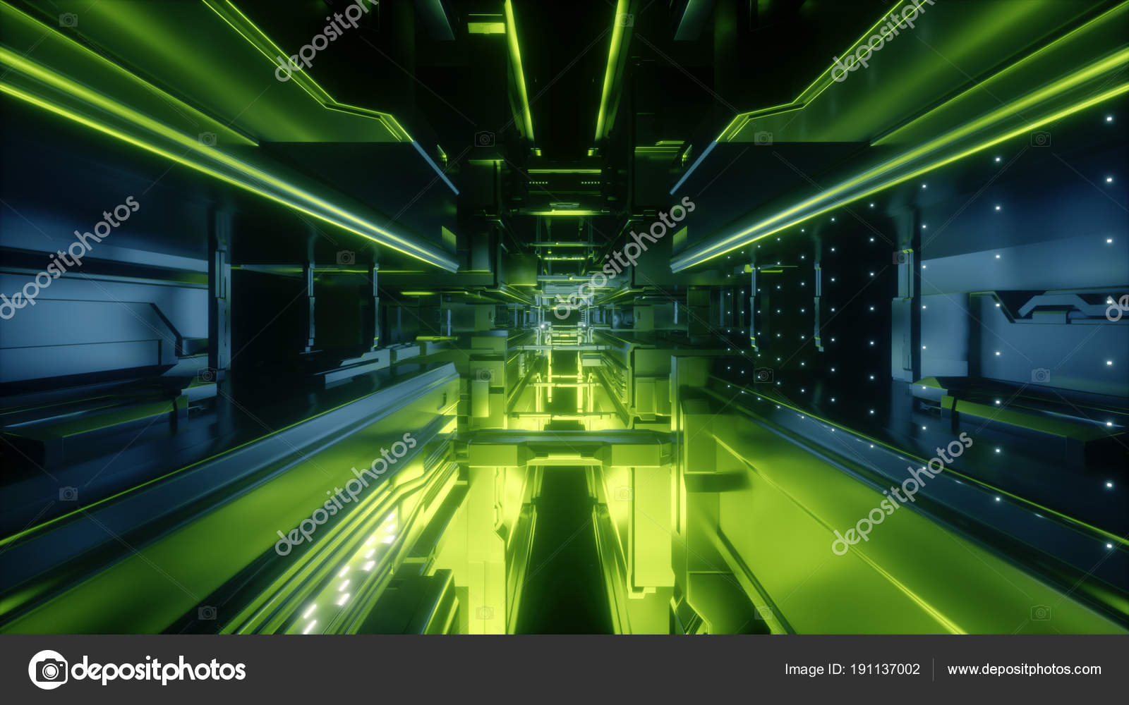 3d Render Abstract Urban Background Futuristic Urban