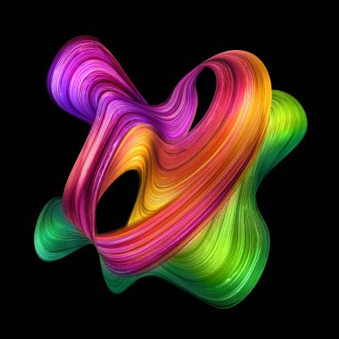 3D render, soyut boya sıçramasına, sanatsal fırça darbesi, guaş smear, mor yeşil sıçramak, spektrum paleti, canlı şerit, yumuşak şekil