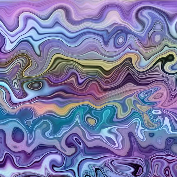 Fondo abstracto, arte fluido, textura de mármol violeta, ilustración digital, papel pintado creativo pastel, líneas onduladas, ondulaciones líquidas — Foto de Stock