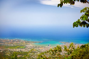 View on Puerto Plata city from the top of Pico Isabel de Torres clipart