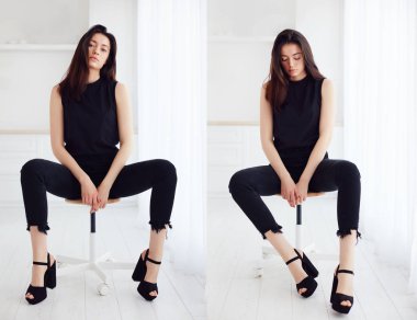 genç erkek modeli test fotoğraf çekimi doğal gün ışığı ile poz