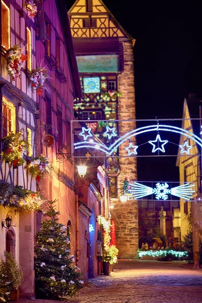 fairytale christmas street Rue du General de Gaulle of beautiful