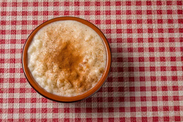 White Corn Cooked Milk Known Canjica Canjico Mungunza Rustic Bowl — Stock Photo, Image