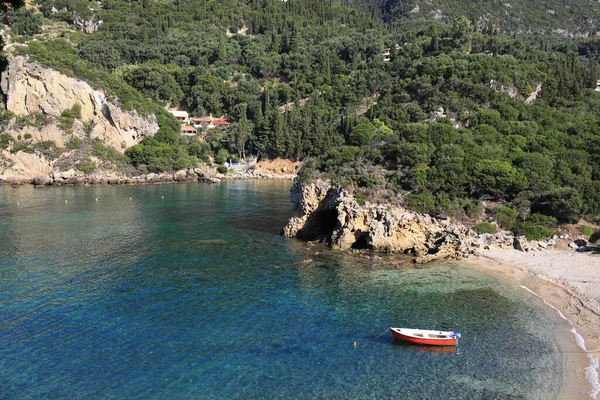 Bay Ampelaki Corfu Island Ionian Sea — Stock Photo, Image