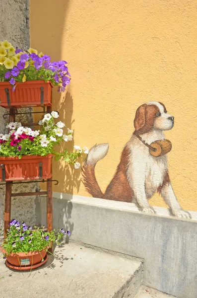 Saint Bernard Artwork — Zdjęcie stockowe