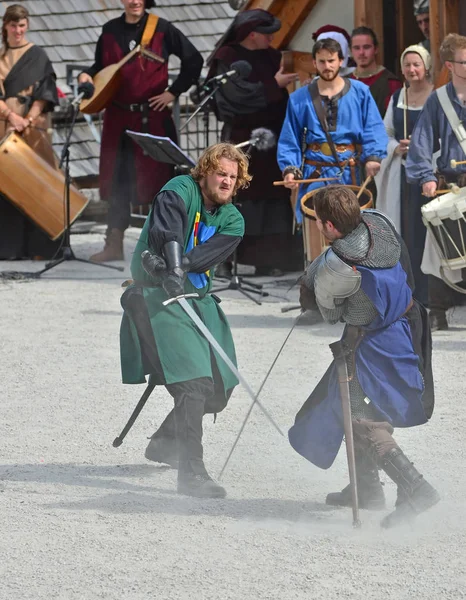 Saillon middeleeuws Festival — Stockfoto
