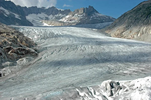 Il ghiacciaio del Rodano nella Svizzera centrale — Foto Stock