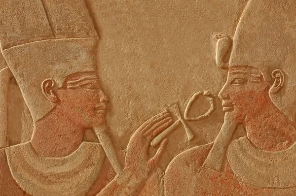 Magnifico bassorilievo del dio amun — Foto Stock