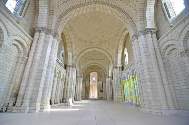 The beautiful abbey church of Fontevraud clipart