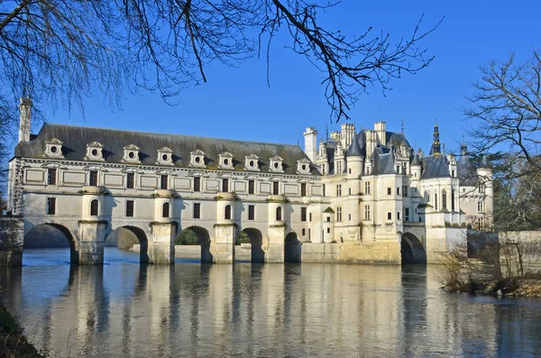 Chenonceau Chateau (Doğu cephe) — Stok fotoğraf