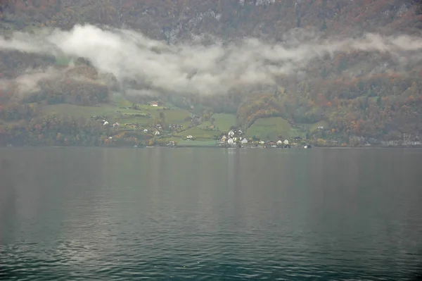 Το απομονωμένο χωριό της Quinten στη λίμνη Walensee — Φωτογραφία Αρχείου