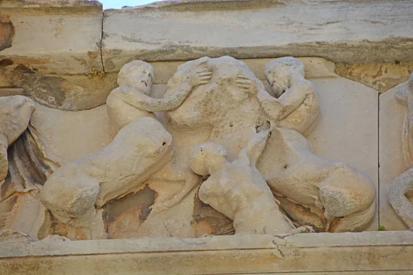 Αρχαία Ελληνικά γλυπτά από την συμβολική μάχη — Φωτογραφία Αρχείου