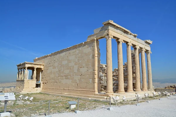 De Erectheion op de Akropolis in Athene — Stockfoto