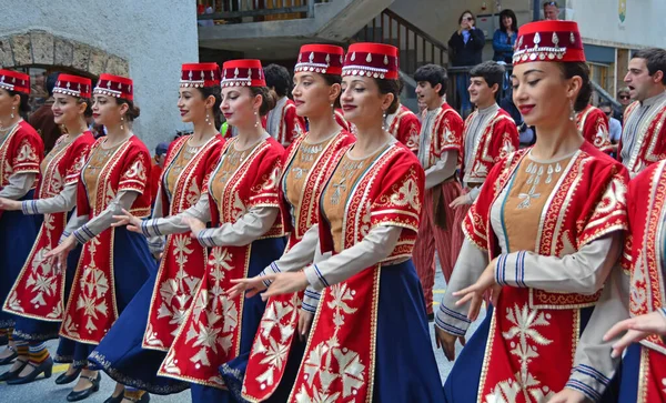 Evolene Zwitserland Augustus Armeense Volksgroep Traditionele Kostuums Augustus 2019 Evolene — Stockfoto