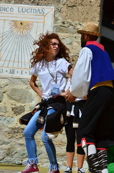 Evolene Switzerland August Italiensk Folkgrupp Från Ernicibergen Traditionella Dräkter Augusti — Stockfoto