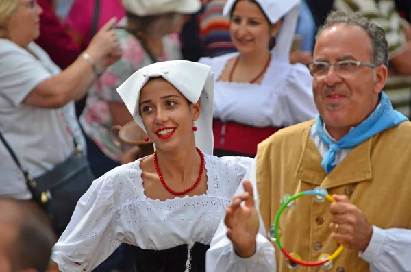 Evolene Schweiz Augusti Italienska Folkgruppen Aria Casa Nostra Traditionella Kostymer — Stockfoto