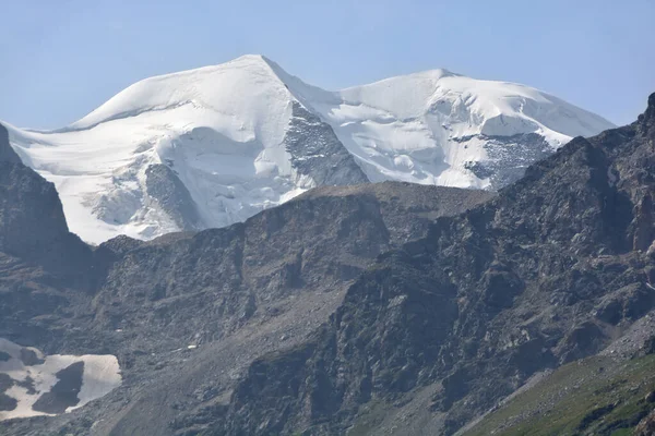 Der Piz Palu Vom Berninapass Der Südschweiz Oberhalb Von Moritz — Stockfoto