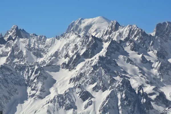 Der Mont Blanc Von Osten Gesehen Die Schweizer Seite — Stockfoto