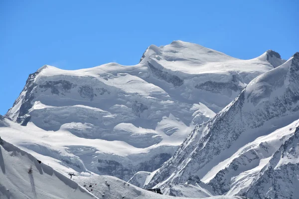 Ice Covered Summit Grand Combin Southern Swiss Alps Italian Border — Stock Photo, Image