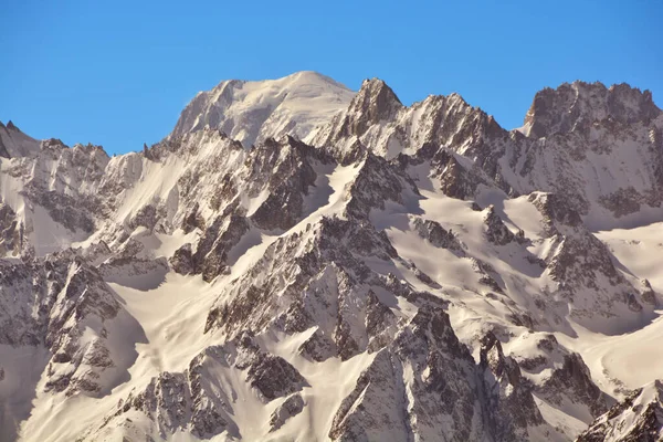 Der Mont Blanc Und Die Grandes Jursasses Frühling Von Der — Stockfoto