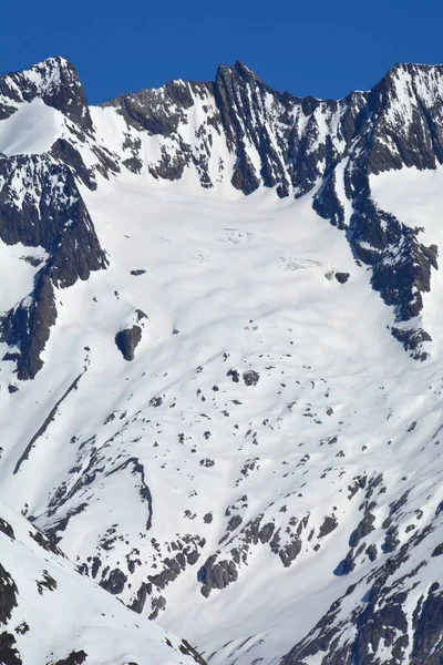 Fiescher Gabelhorn Aletsch Glacier Bernese Alps Switzerland Winter — Stock Photo, Image