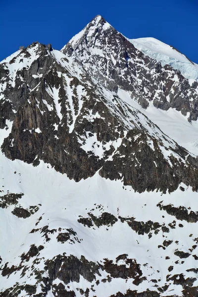 Machtige Aletschhorn Berner Alpen Zwitserland Een Door Unesco Beschermd Gebied — Stockfoto