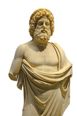 M.Ö. 1. yüzyıldan kalma antik Roma Tıp Tanrısı Asclepius 'un (Latince Aesclepius) heykeli. Antik Yunan orijinalinden kopyalanmış