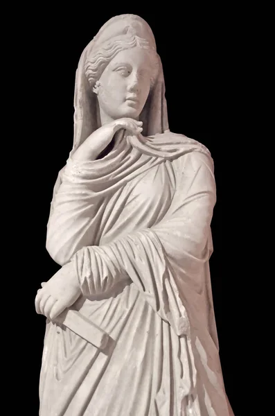 Starověké Řecké Sochy Bohyně Nemesis Bohyně Božské Odplaty Implaccable Spravedlnosti — Stock fotografie