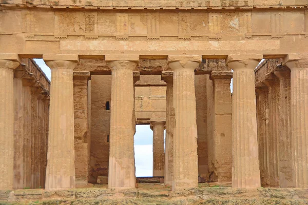 Templo Concórdia 400 Anos Dos Templos Gregos Antigos Mais Bem — Fotografia de Stock