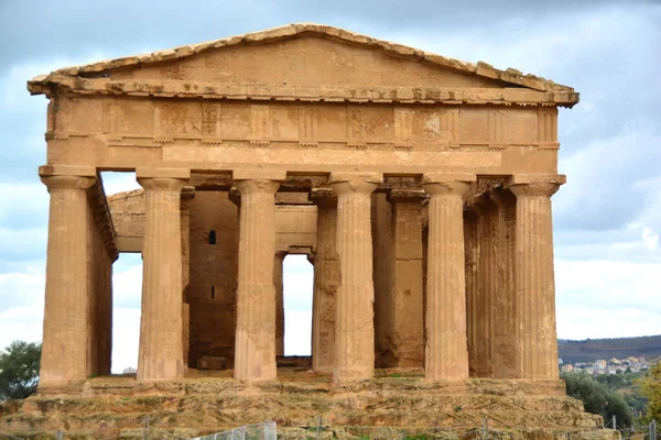 Templo Concórdia 400 Anos Dos Templos Gregos Antigos Mais Bem — Fotografia de Stock