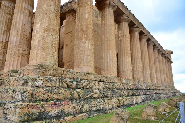 2400 Летний Храм Конкордии Один Наиболее Хорошо Сохранившихся Древнегреческих Храмов — стоковое фото