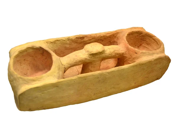 Keramische Servierschale Aus Der Mittleren Bronzezeit Zum Servieren Von Drei — Stockfoto