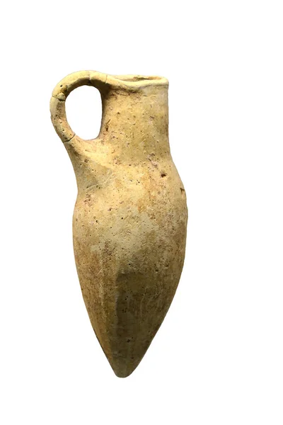 中青铜时代单柄安波拉 标准的两个处理版本的变体 用于储存和运输液体 大约3500年的历史在西西里发现的 — 图库照片