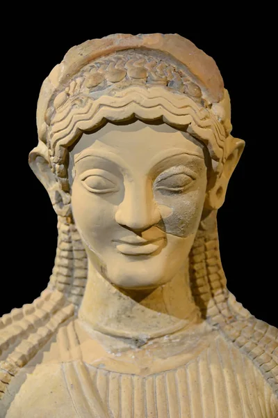 Starożytna Grecka Rzeźba Bogini Persefony Lub Kore Bogini Żniw Podziemia — Zdjęcie stockowe