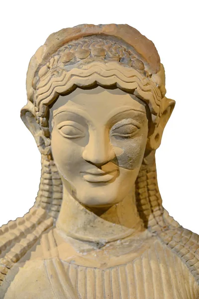 Αρχαία Ελληνική Γλυπτική Της Θεάς Περσεφόνης Κόρης Της Θεάς Της — Φωτογραφία Αρχείου