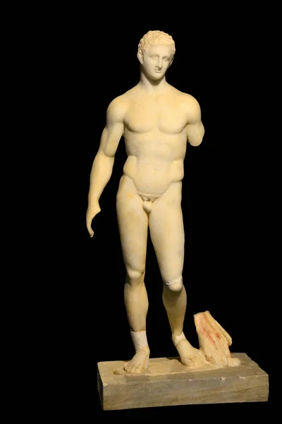 Oldtidens Greske Statue Herkules Lysippos Mindre Muskuløs Versjon Fra Originalen – stockfoto