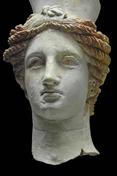 Busto Grego Antigo Deusa Deméter Deusa Terra Com Cabelo Dourado — Fotografia de Stock