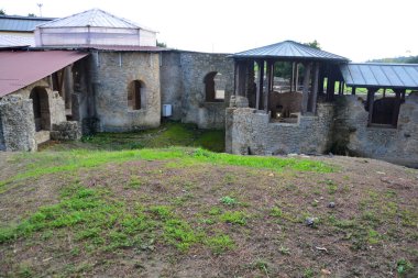 Sicilya, Villa Romana del Casale 'in yenilenmiş Roma hamamı kompleksi.