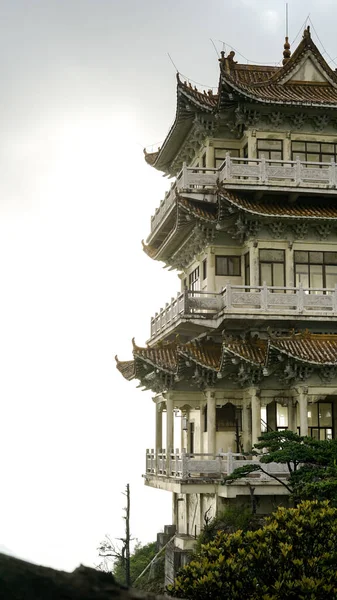 Chinese Buddhist Temple China Asia Traditional Oriental Architecture Monastery Peak — Stock Photo, Image