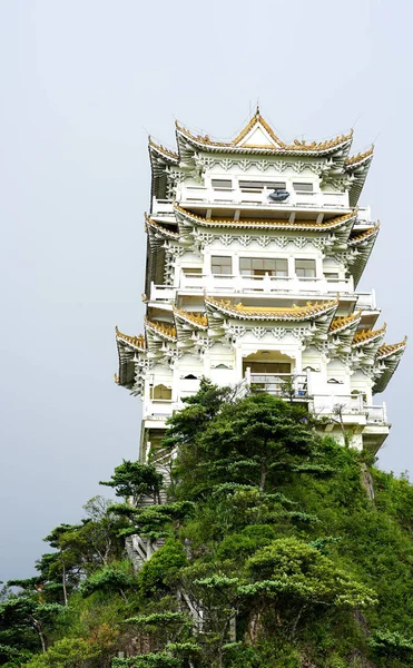 Kinesiska Buddistiska Templet Kina Asien Traditionell Orientalisk Arkitektur Kloster Toppen — Stockfoto