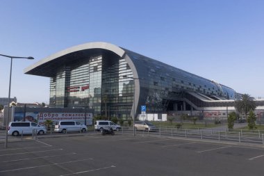 Adler tren istasyonu bir erken yaz sabahı