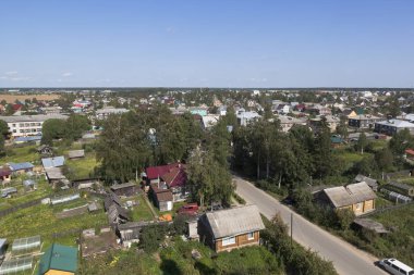 Kenti Totma çan kulesinden Kilisesi, giriş Lord Kudüs, Vologda region, Rusya Federasyonu