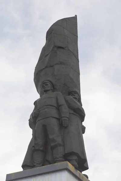 コトラス アルハンゲリスク地域 ロシア 2016 コトラス アルハンゲリスク地域の北 Dvinskaya 川の艦隊の戦闘機の記念碑 — ストック写真