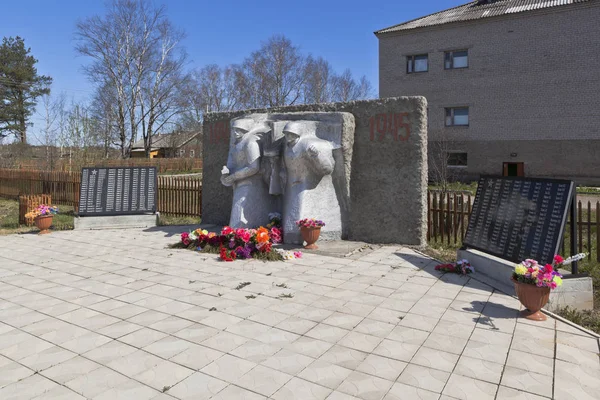 Morozovo Distrito Verkhovazhsky Região Vologda Rússia Maio 2017 Monumento Aos — Fotografia de Stock