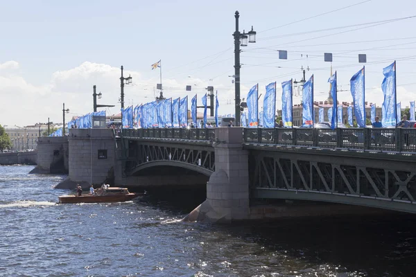 San Pietroburgo Russia Giugno 2017 Ponte Del Palazzo Nella Città — Foto Stock