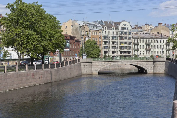 Ponte Silin sul fiume Karpovka a San Pietroburgo — Foto Stock