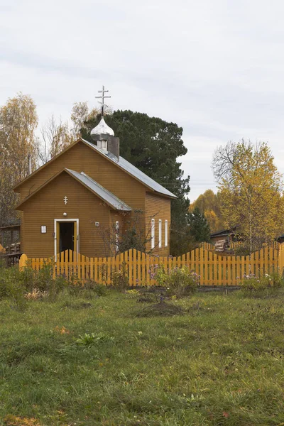 Iglesia Transfiguración Cementerio Spassky Distrito Tarnogsky Región Vologda Rusia — Foto de Stock