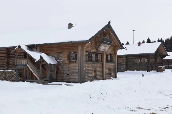 Semenkovo Vologda Regionen Ryssland Februari 2018 Gammalt Byhus Trä Arkitekturmuseet — Stockfoto