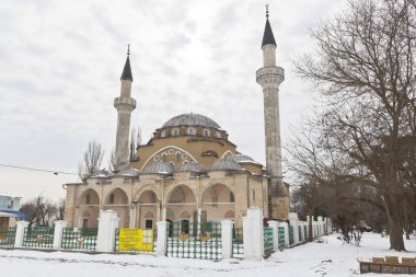 Evpatoria, Crimea - 26 Şubat 2018: Arena-Crimea spor kompleksi içinde Evpatoria görünümünü