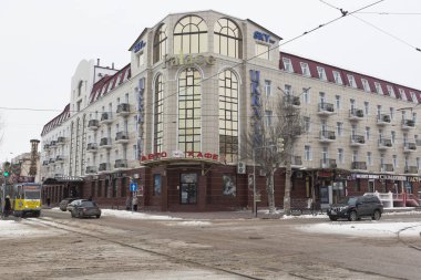 Evpatoria, Crimea - 26 Şubat 2018: Arena-Crimea spor kompleksi içinde Evpatoria görünümünü